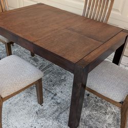 54"L36W29.8"H Dining table  (36"L36"W without a leaf)