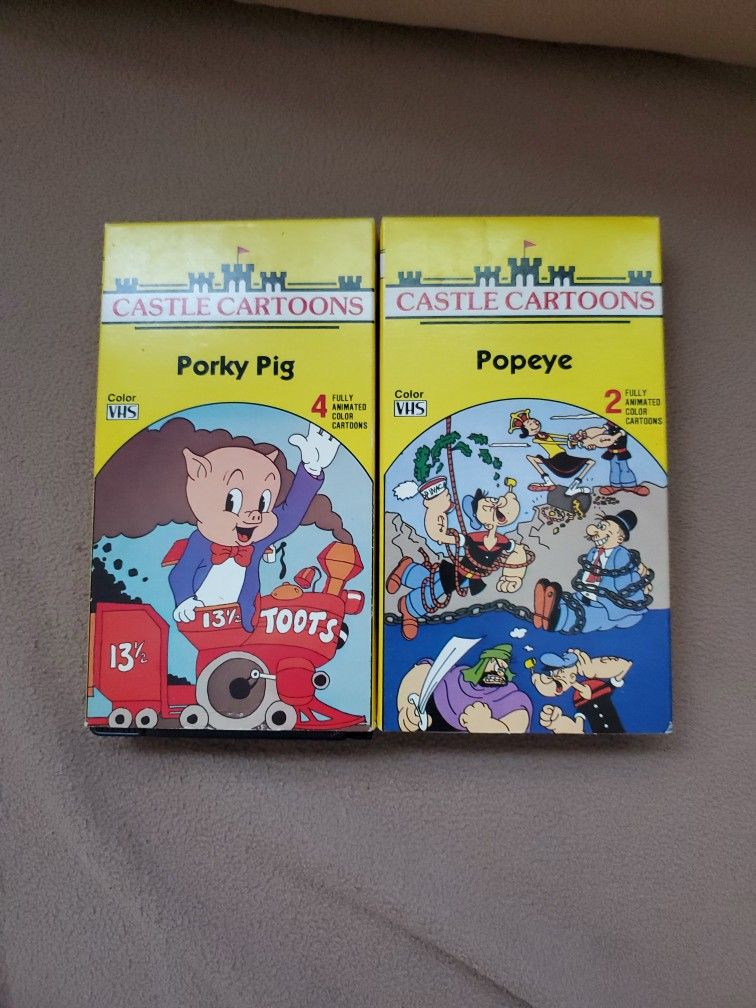 Castle Cartoons VHS Tapes