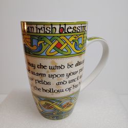 Irish Blessing Mug New Bone China Celtic Design 14 oz. Coffee Mug by Clara