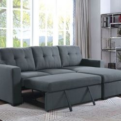 Brand New Dark Grey Sectional Sofa Sleeper