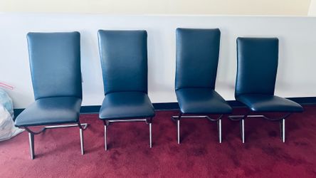 Chairs,sillas (4) color azul