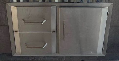 Stainless steel drawers and access door
