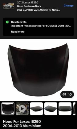 Brand New Hood For Lexus 2006-2013 Aluminum ($600 or Best offer