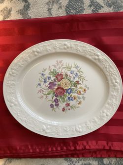 Vintage Floral Homer Laughlin Serving Platter
