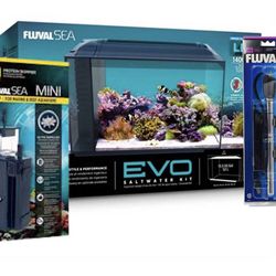 Complete Kit Evo Aquarium, Fish Tank 13.5 Gallon