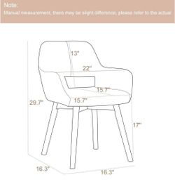 New Set of 2 Mid Century Modern Dining Chairs