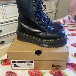 Dr. Marten Jadon Boot Leather Platform Size 8 Woman 