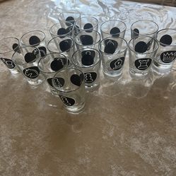 Shot New  Glasses, Black And Red. See Both Pictures. 16 Of Each Set