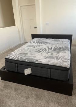 Queen Mattress, Box Spring, and Frame Set