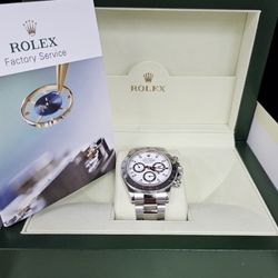 Rolex Daytona 40MM White Dial Stainless Steel WATCH/BOX/BOOKLETS/ MINT!!  116520