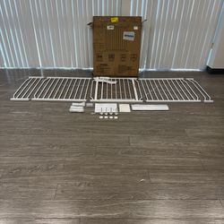 $40 #3859 (30” Tall X 30-104” Wide) White Safety Gate For Baby Toddler Or Dog