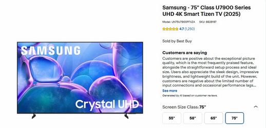 Samsung - 75” TV