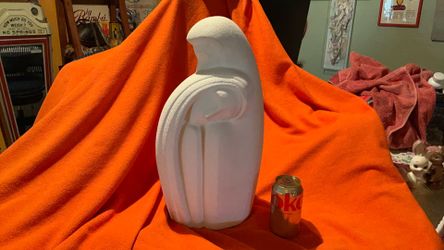 vintage royal Hager lovers embrace statue white textured large 18 inches gorgeous MCM 1980s