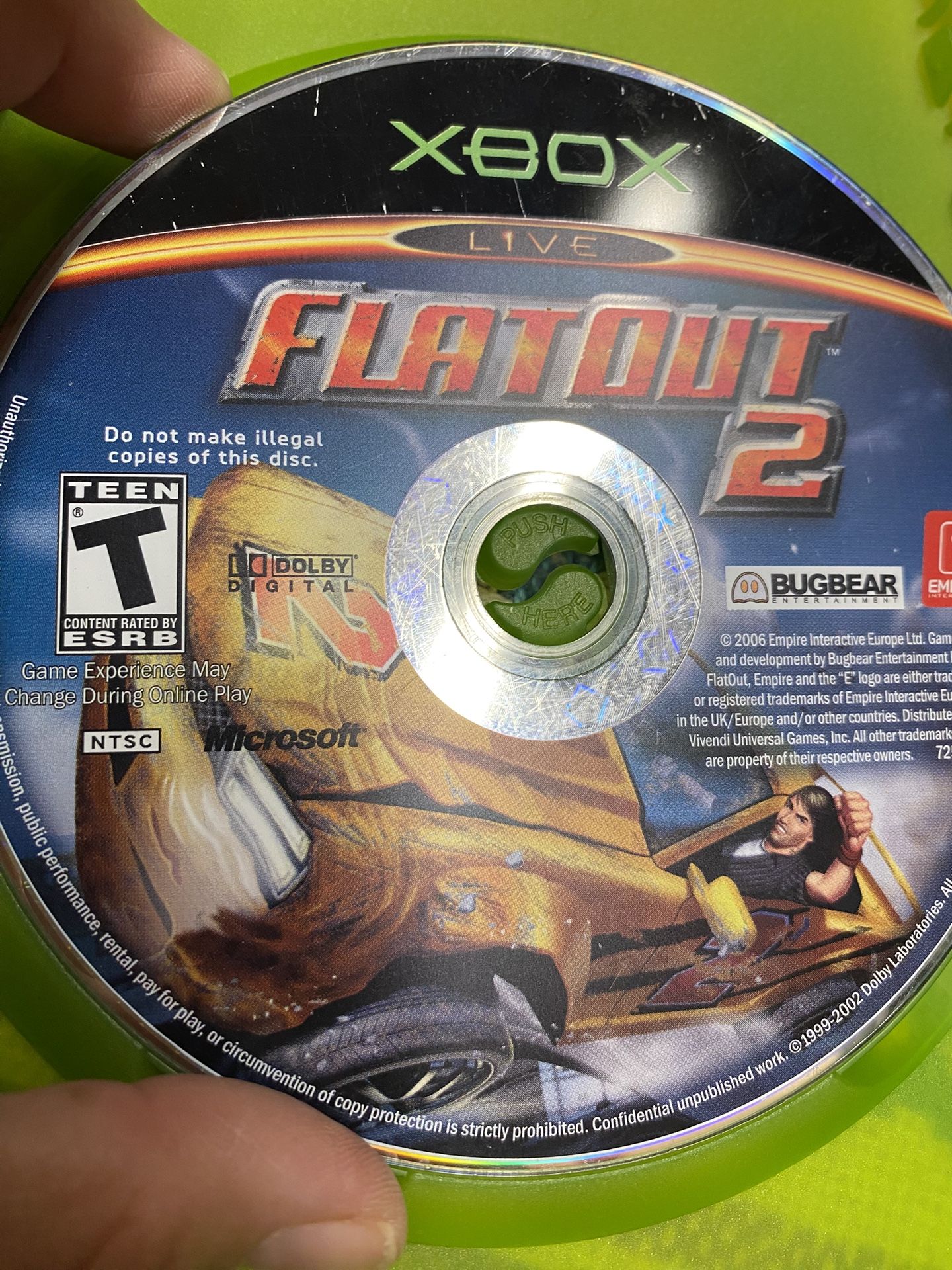 Xbox Flat out 2 Thin Scratches