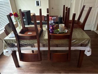 Table and chairs.