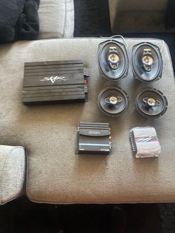 Car Audio Bundle – Skar Amp, Jensen Amp & 4 Speakers