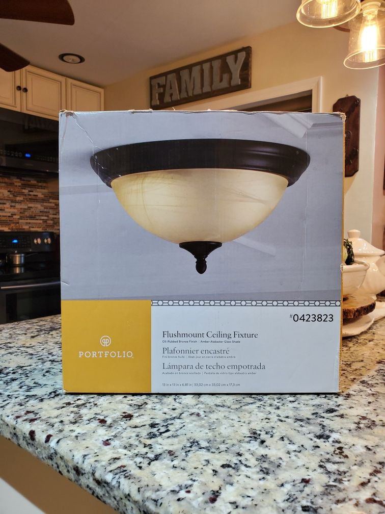 Portfolio flush mount light fixture