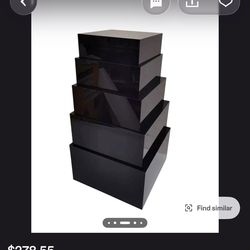 Black Food Riser Set