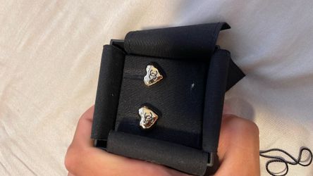 Chanel 22C Heart shaped earrings