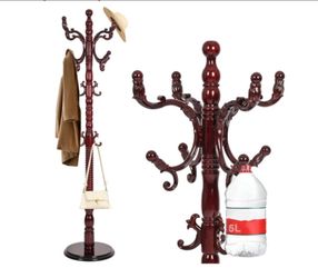 Birch Wood Standing Coat Rack