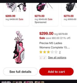 Precise M5 girls/ young ladies Complete Golf Set Pink Golf Club Set