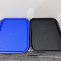 Blue And Black Food Trays
