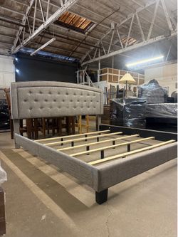 New king bed frame - No mattress
