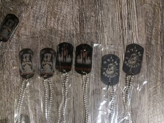 Iron Maiden ,Marilyn Manson , Cypress Hill Dog Tag Rock N Roll Party Pack of 42