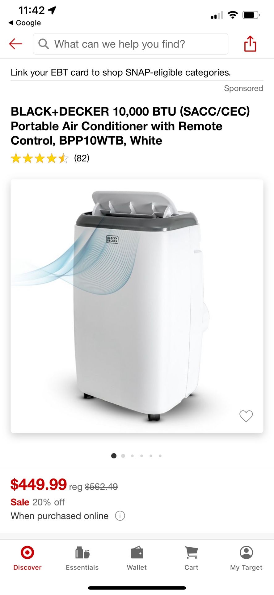 Black Decker Portable Air Conditioner