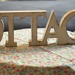 Farmhouse, distressed, white wood cottage sign