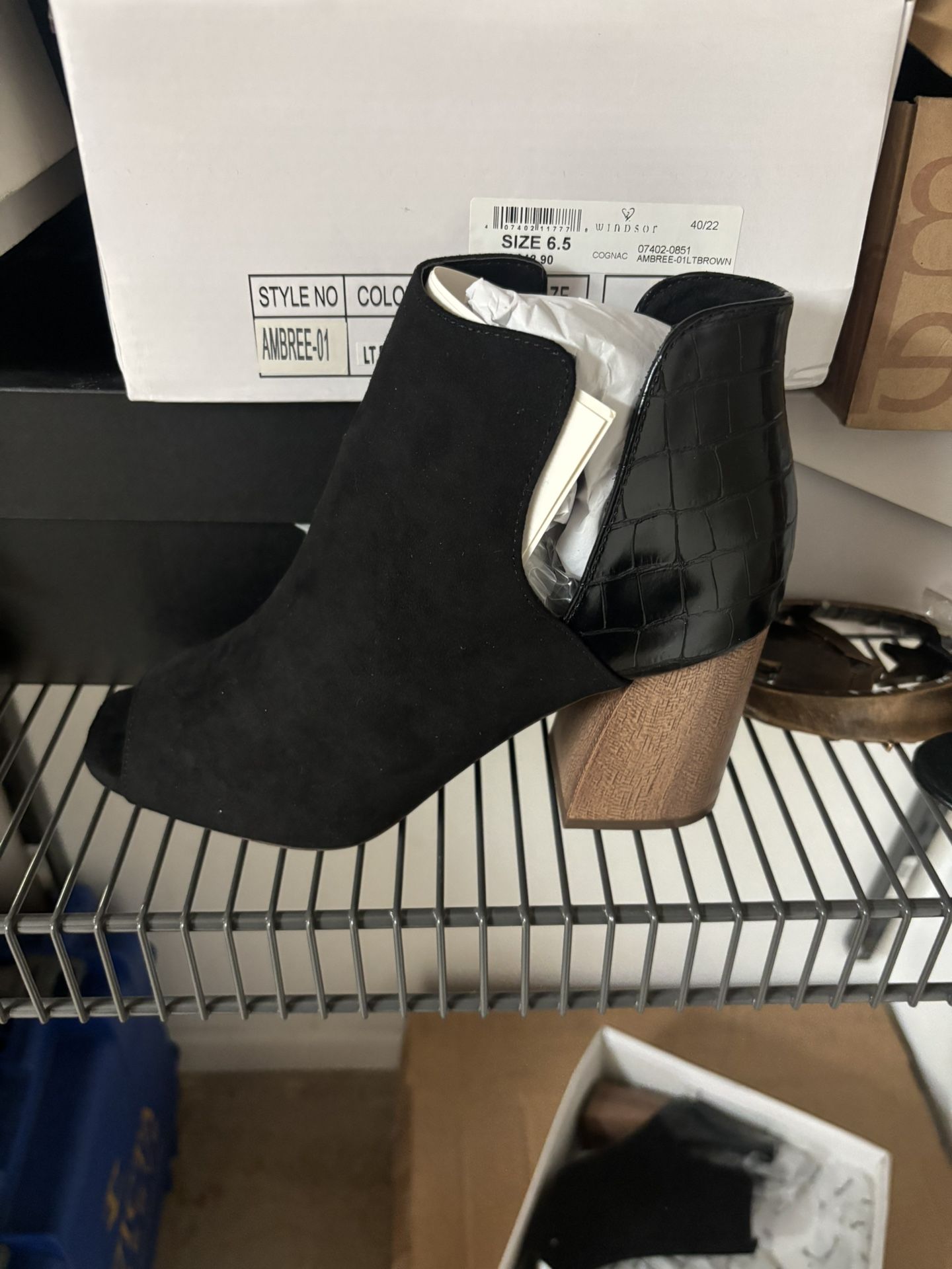 Black Open Toe Bootie
