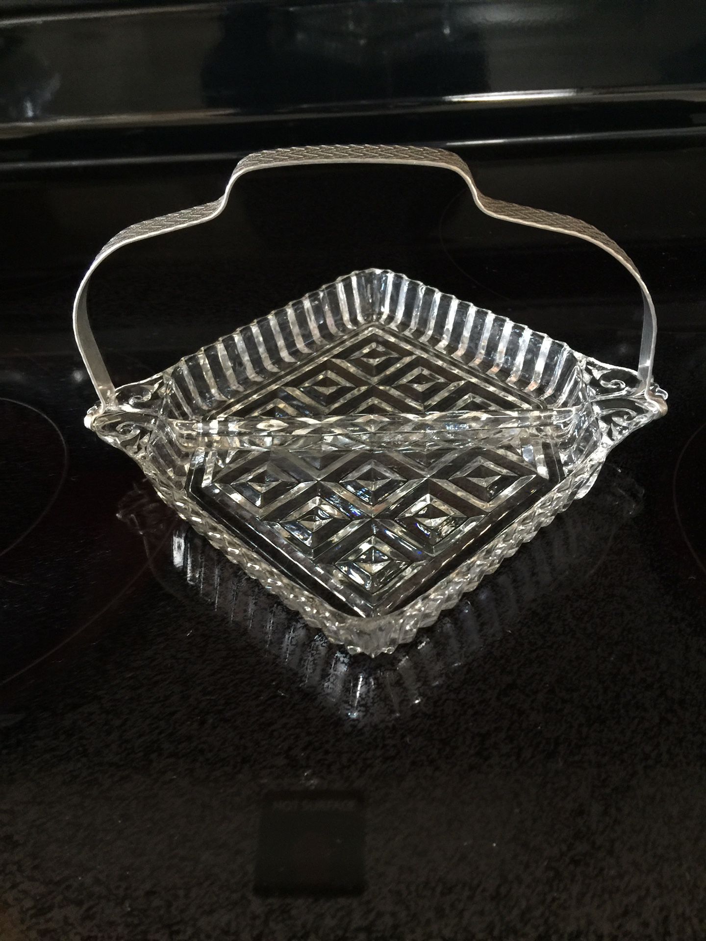 Vintage pressed glass dish $5