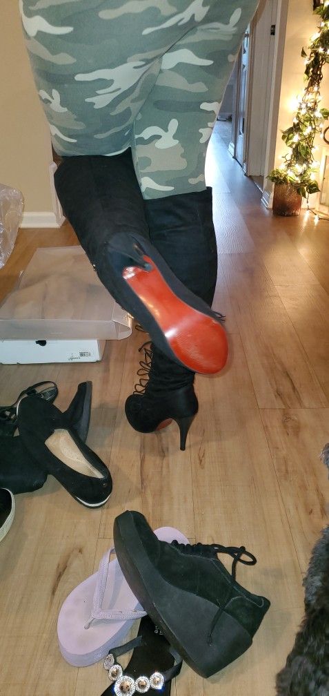 NEW SOME WORN Red bottom! size 9