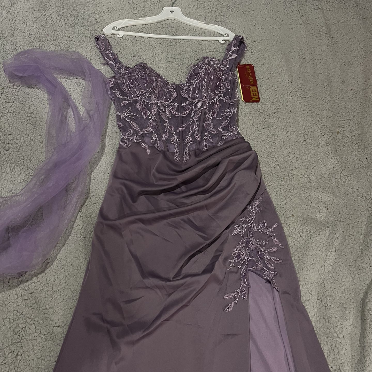 lavender purple prom dress 