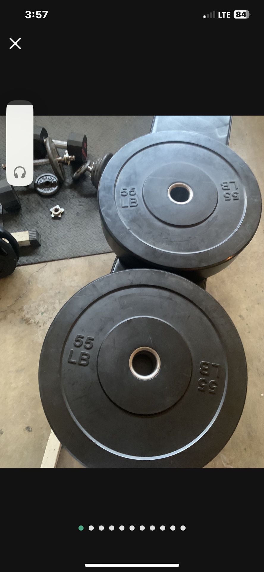 Rubber bumper 55lb Olympic Weights 