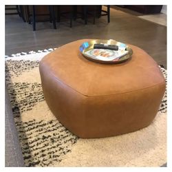 Leather Ottoman