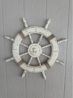 Ships wheel wall art