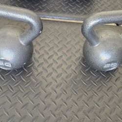 Gym Equipment  Kettle Bell- Pair 25, 15, 1-35