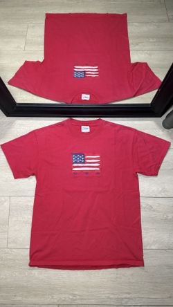 Y2K 2000s USA Embroidered Flag SpellOut Shirt