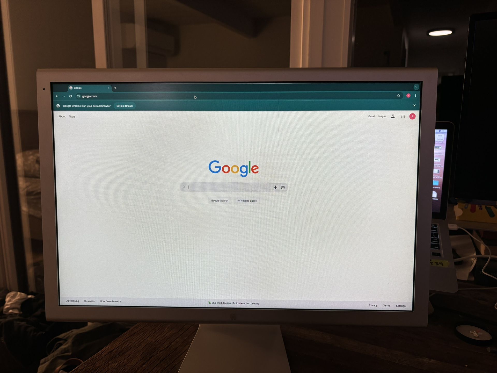 Apple Cinema HD Display Monitor A1082 23" Aluminum 1920x1200 w/AC Adapter DVI