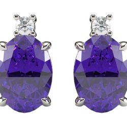 George Thompson Amethyst White Gold Earrings