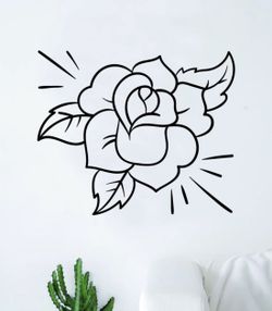 PRE MADE Wall Decal Home Decor Rose