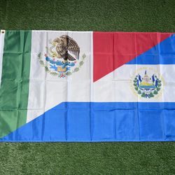 Mexico El Salvador Flag Size 5’x3’