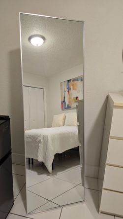 Full Length Floor Mirror Silver Frame