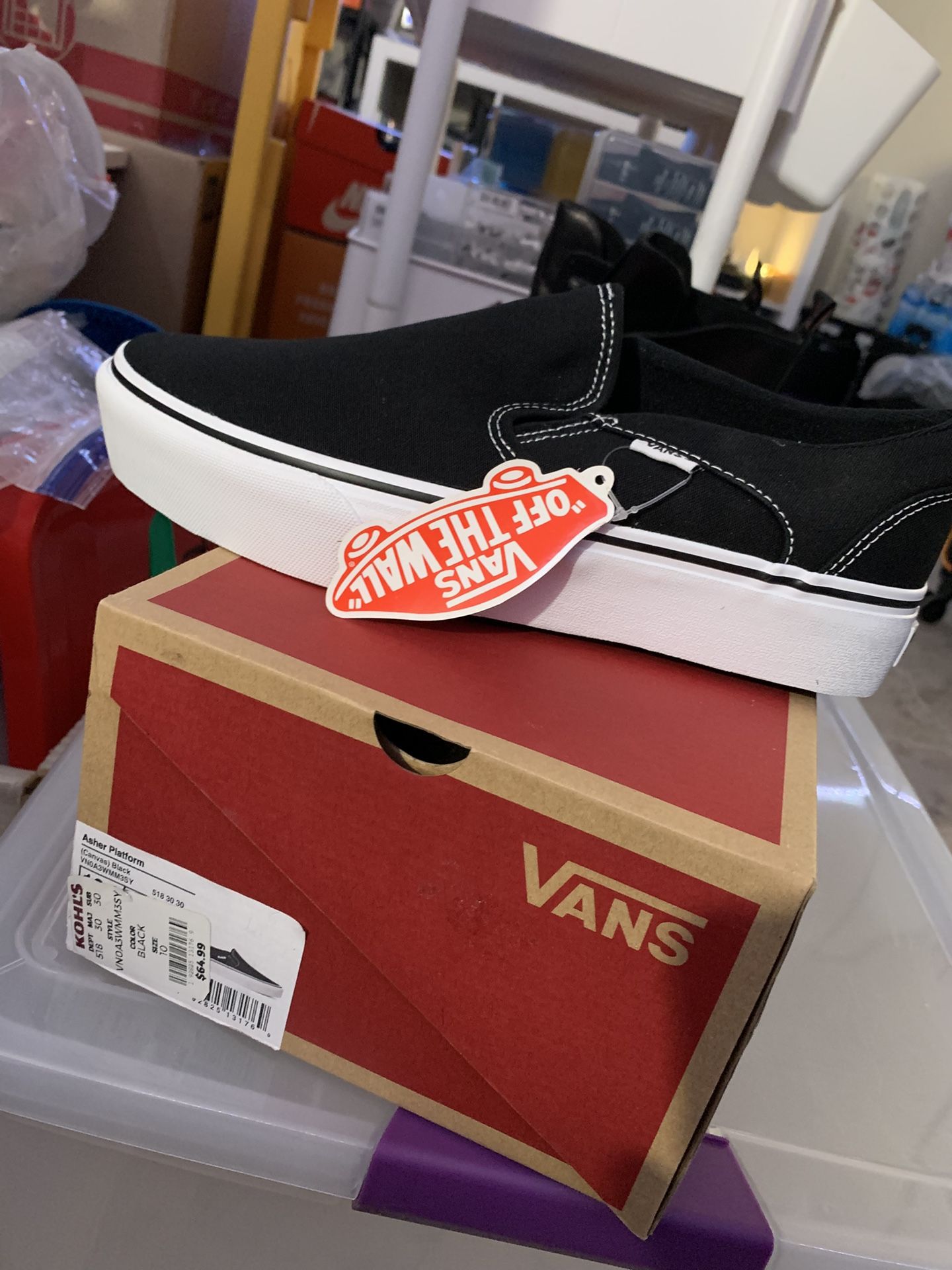 Black Vans Size 8.5