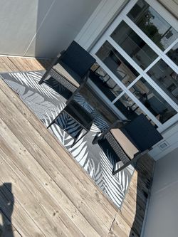 Outdoor furniture set - black