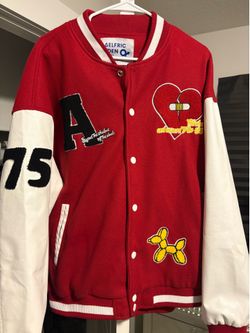 Aelfric Eden Varsity Jacket Red/White — Streetwear