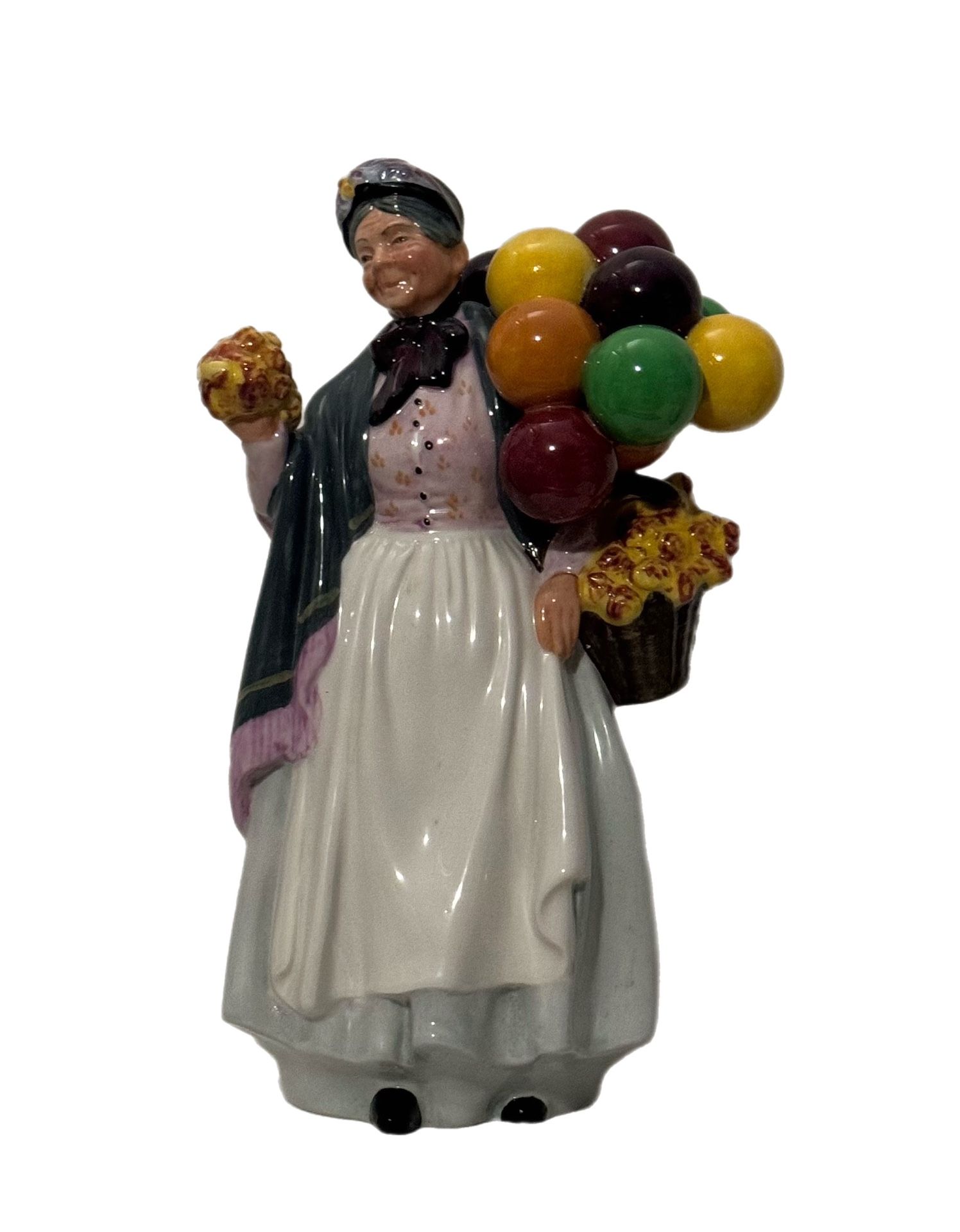 Royal Doulton “Biddy Pennyfarthing” Figurine England Retired 1950s Vtg RARE EUC