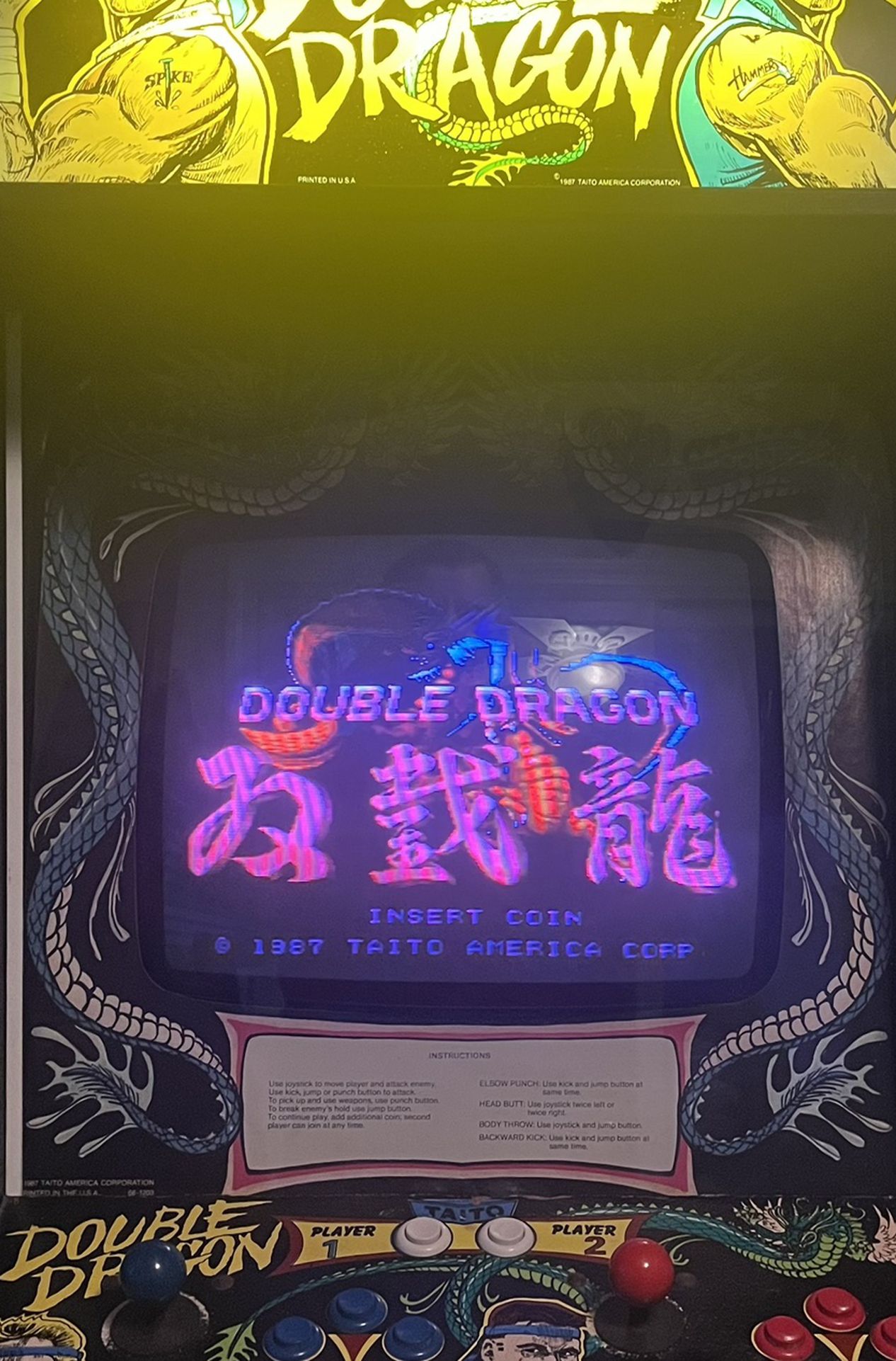 1987 Taito Classic Arcade Game Double Dragon