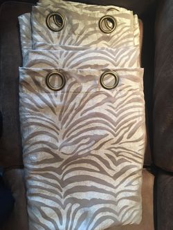 Pair of Elegant Taupe drapery panels